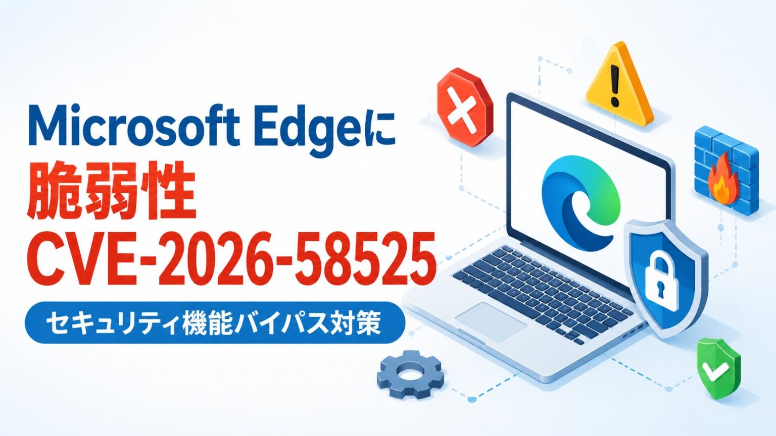 【今すぐアップデートを】Microsoft Edgeに脆弱性CVE-2026-58525｜セキュリティ機能バイパスの仕組みと対策 - パソコン ...