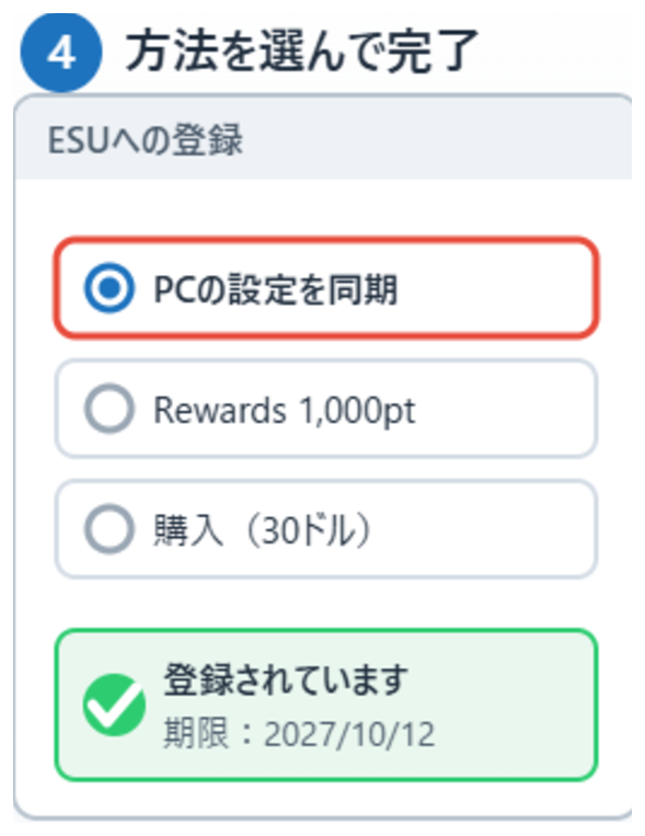 登録方法を選んで完了（イメージ図）