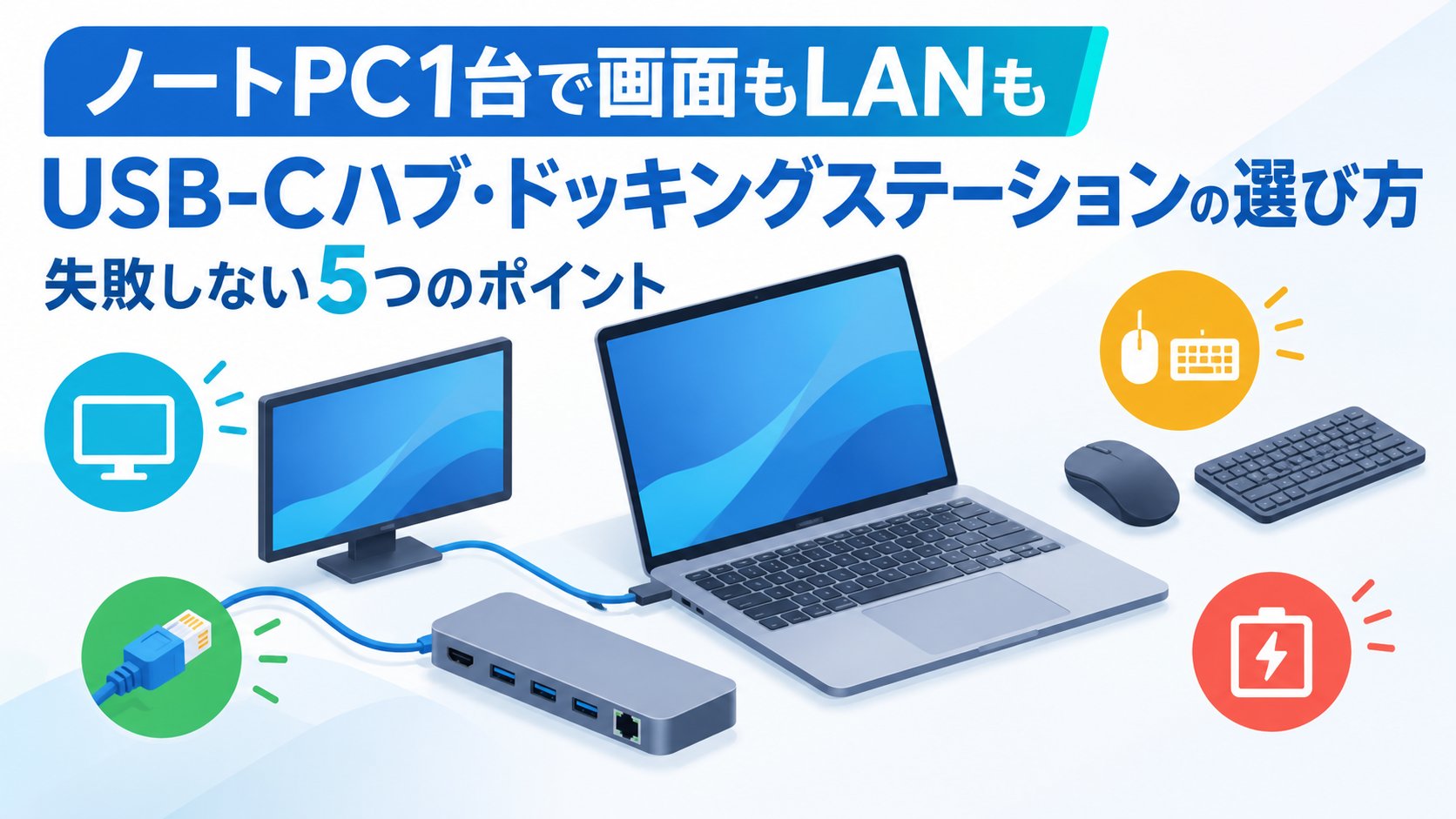 USB-Cハブ・ドッキングステーションの選び方｜失敗しない5つのポイント