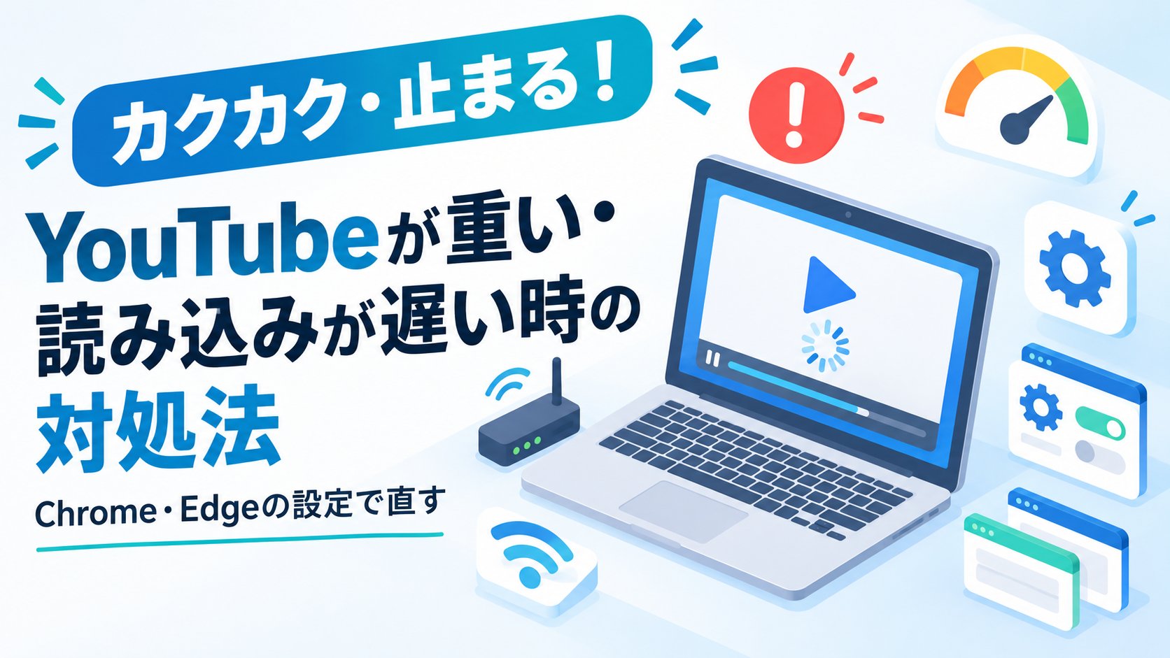 YouTubeが重い・読み込みが遅い時の対処法｜Chrome・Edgeの設定で直す