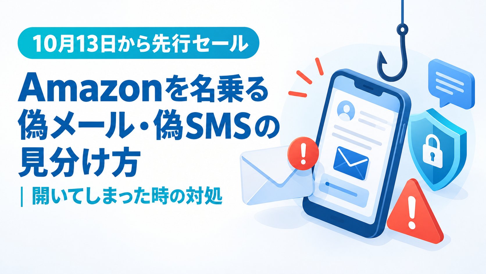 Amazonを名乗る偽メール・偽SMSの見分け方｜開いてしまった時の対処