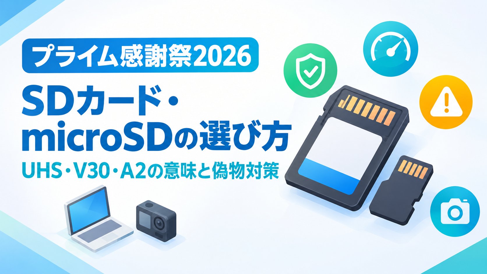 SDカード・microSDの選び方｜UHS・V30・A2の意味と偽物対策